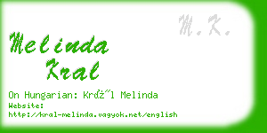 melinda kral business card